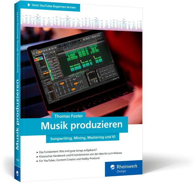 Offizielles Buchcover „Musik produzieren“ von Thomas Foster zum Herunterladen
